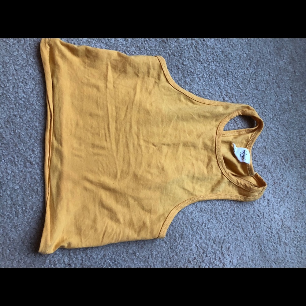 yellow crop top